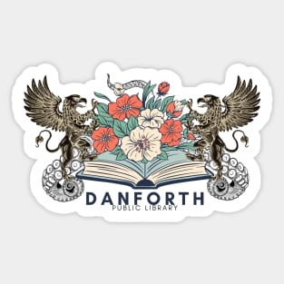 Danforth Vermont Public Library eldritch evil logo Sticker